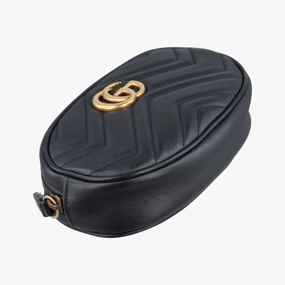 Vintage Gucci GG Marmont Black Leather 476434 bum bag/waist bag | stylenewstar