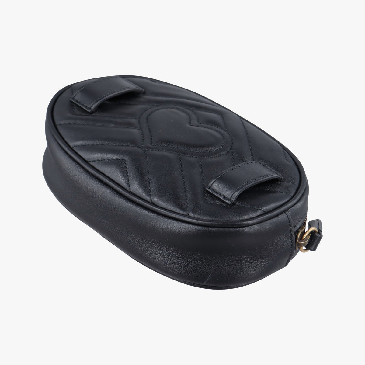 Vintage Gucci GG Marmont Black Leather 476434 bum bag/waist bag | stylenewstar