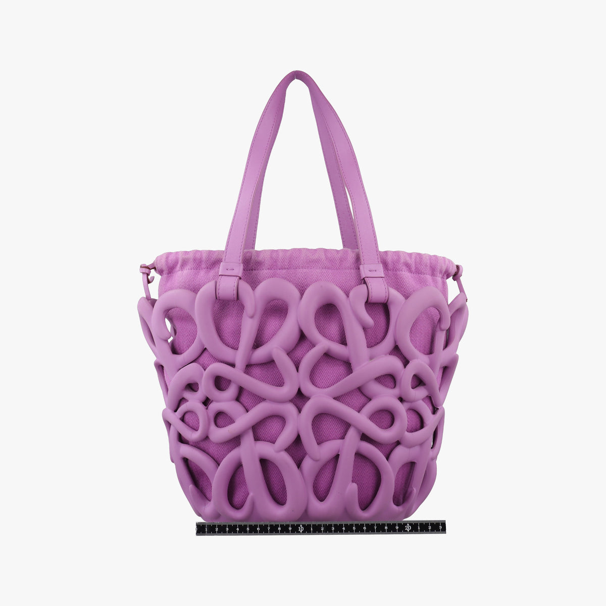 Pre-owned Loewe Anagram cutout Purple Leather  shoulderbag | stylenewstar