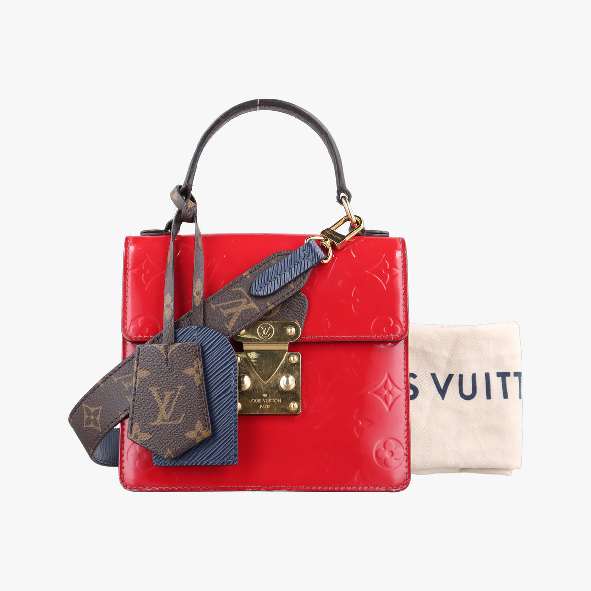 Pre-owned Louis Vuitton Spring street PM Scarlet Red Vernis×Epi×Monogram Canvas M90505 shoulderbag | stylenewstar