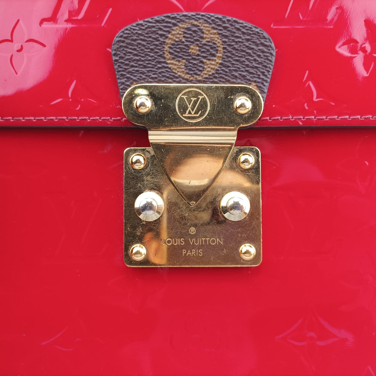 Pre-owned Louis Vuitton Spring street PM Scarlet Red Vernis×Epi×Monogram Canvas M90505 shoulderbag | stylenewstar