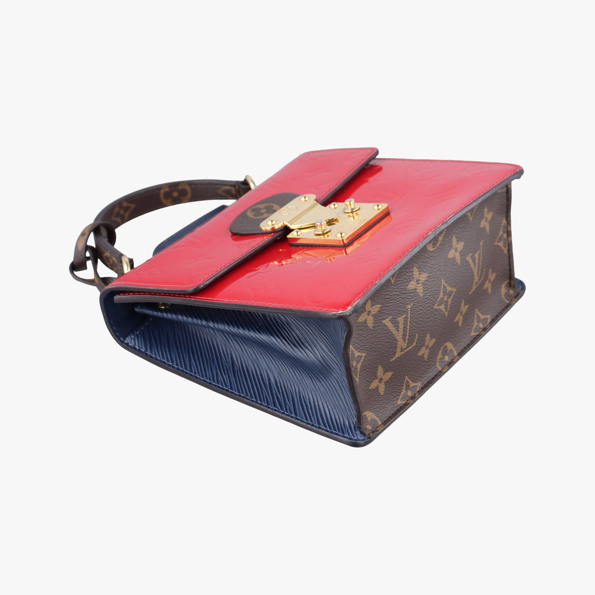 Pre-owned Louis Vuitton Spring street PM Scarlet Red Vernis×Epi×Monogram Canvas M90505 shoulderbag | stylenewstar