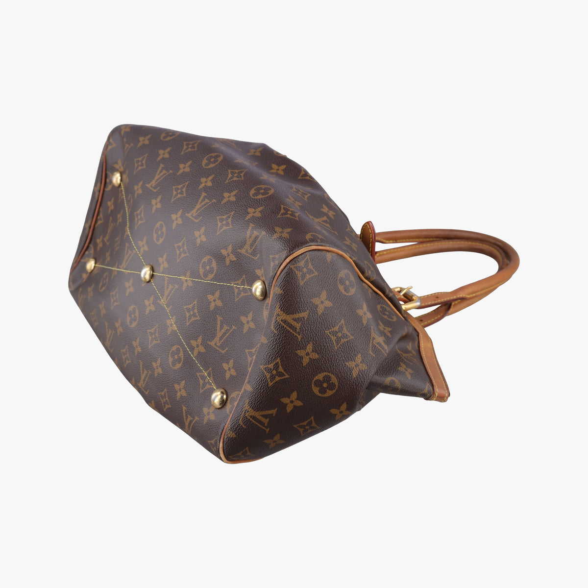 Pre-owned Louis Vuitton TIVOLI GM Brown Monogram Canvas M40144 handbag | stylenewstar