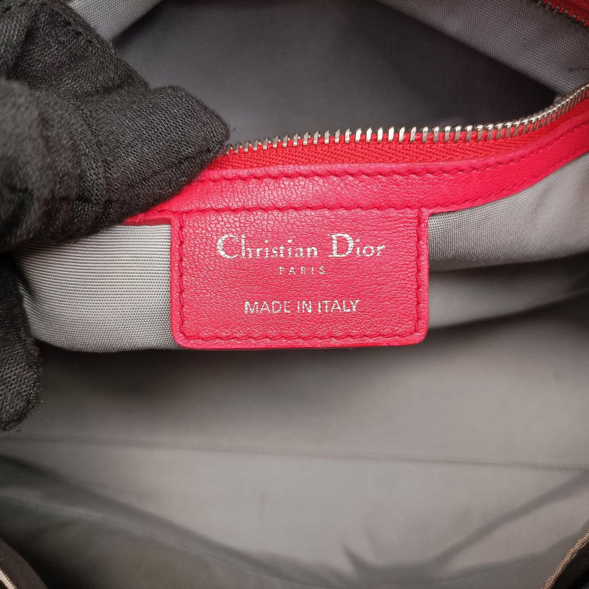 Pre-owned Christian Dior Granville Red lambskin  shoulderbag | stylenewstar