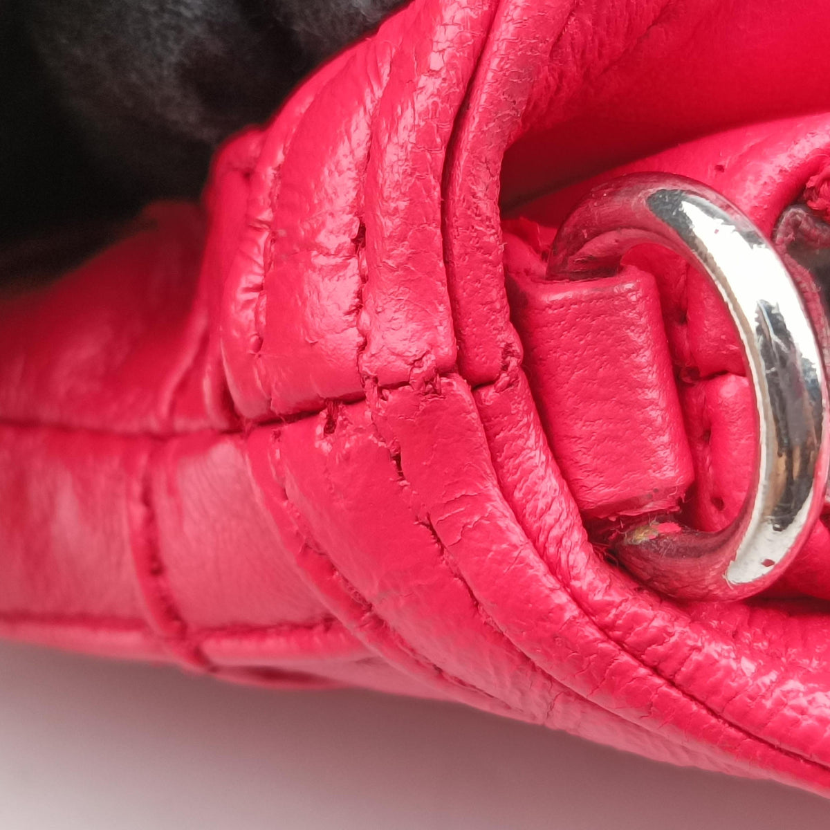 Pre-owned Christian Dior Granville Red lambskin  shoulderbag | stylenewstar