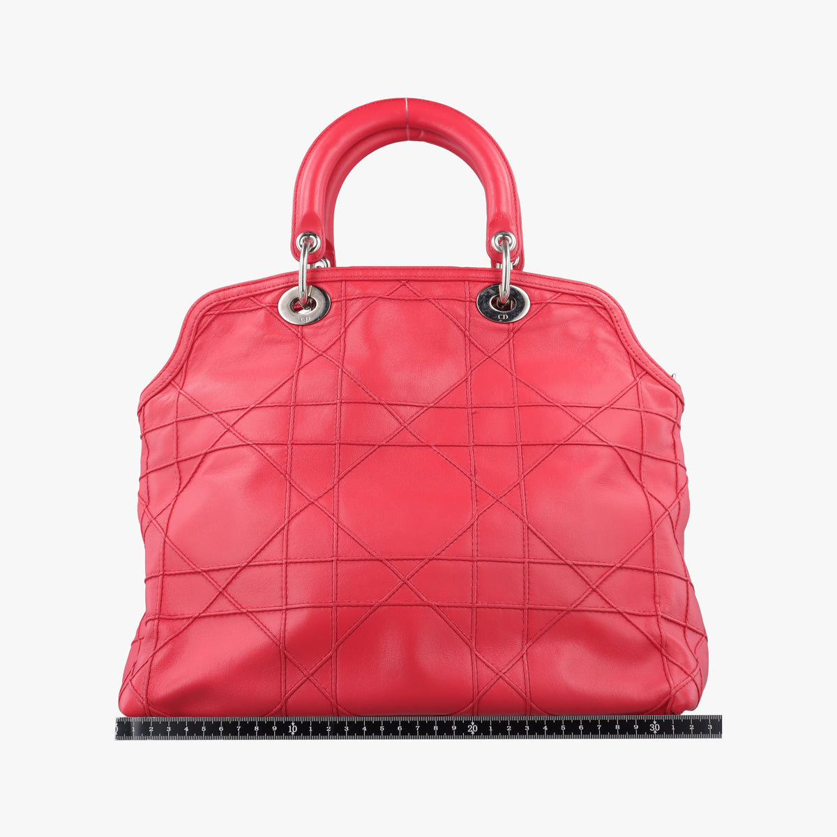 Pre-owned Christian Dior Granville Red lambskin  shoulderbag | stylenewstar