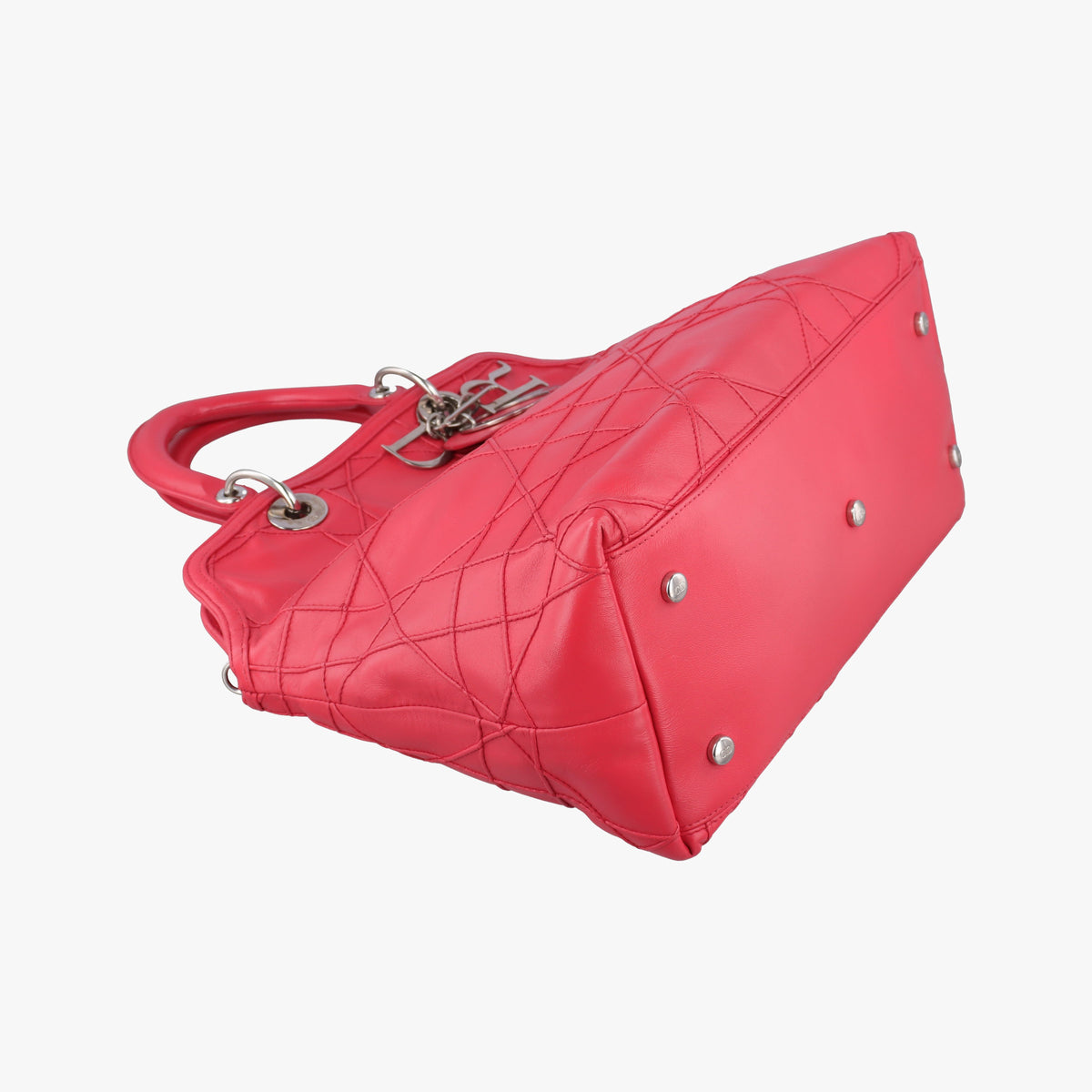 Pre-owned Christian Dior Granville Red lambskin  shoulderbag | stylenewstar