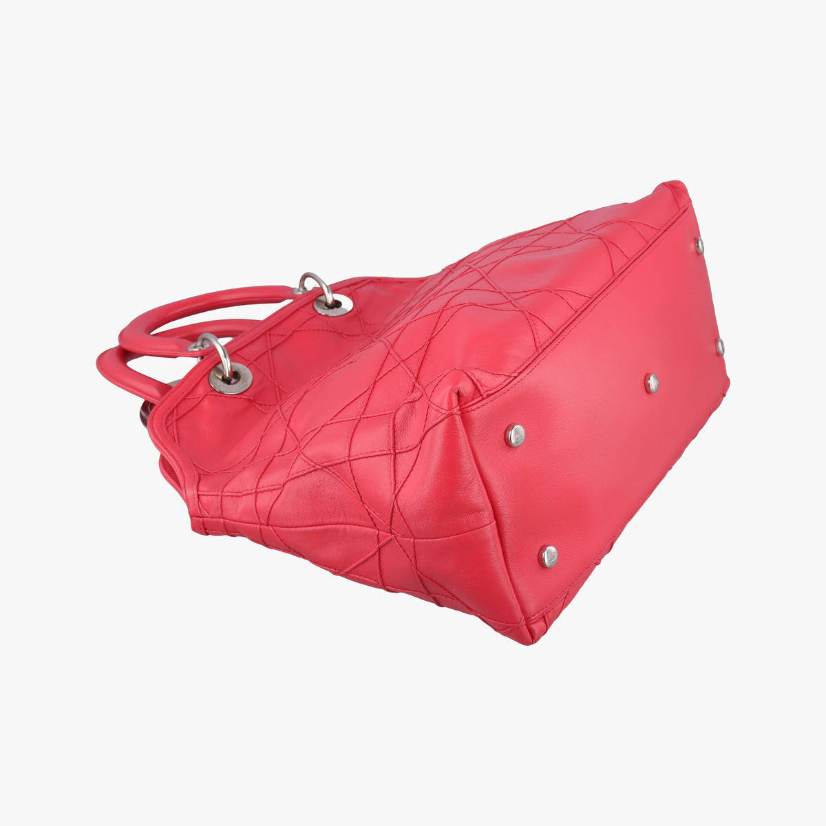 Pre-owned Christian Dior Granville Red lambskin  shoulderbag | stylenewstar