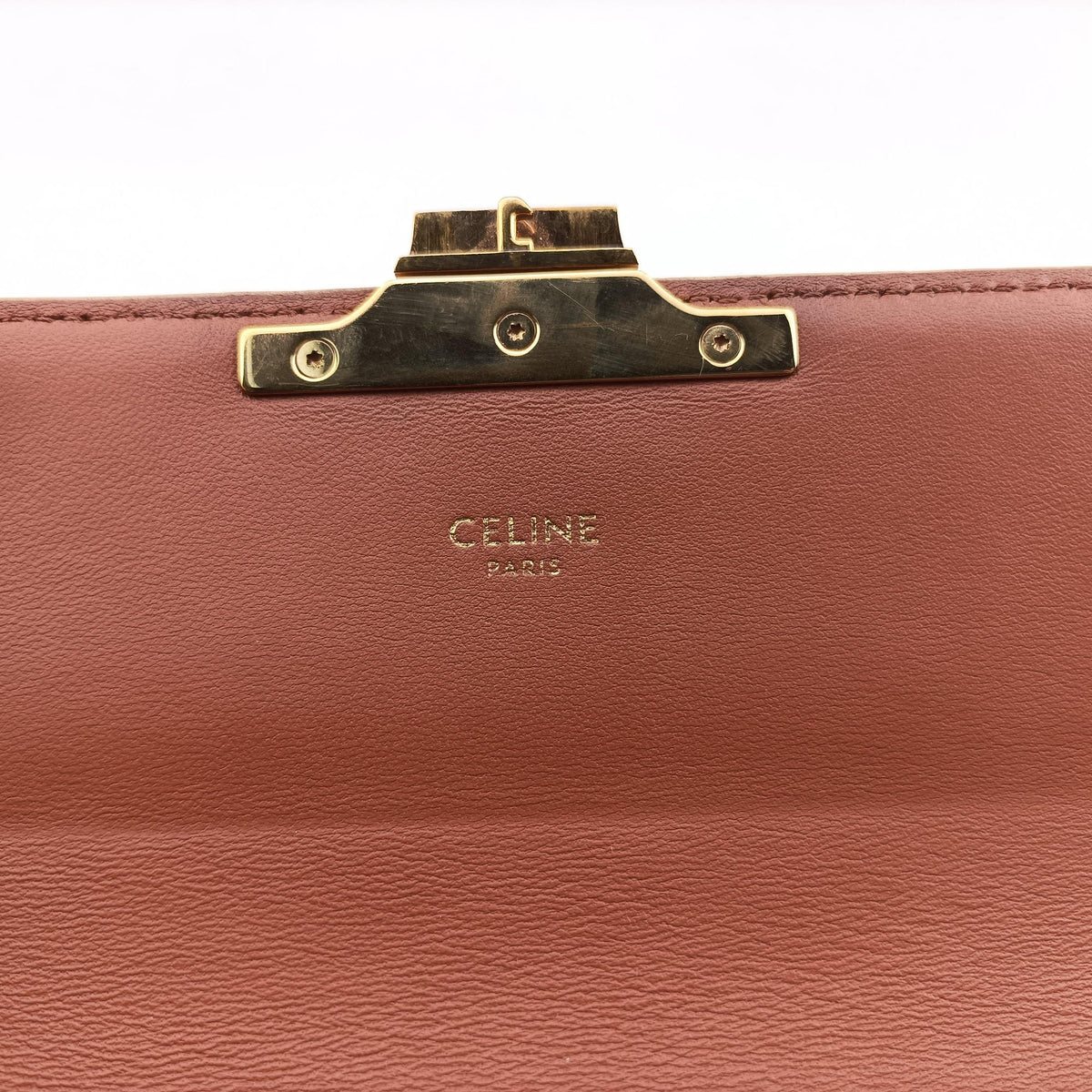 Pre-owned Celine Claude Triomphe White PVC coated canvas  shoulderbag | stylenewstar