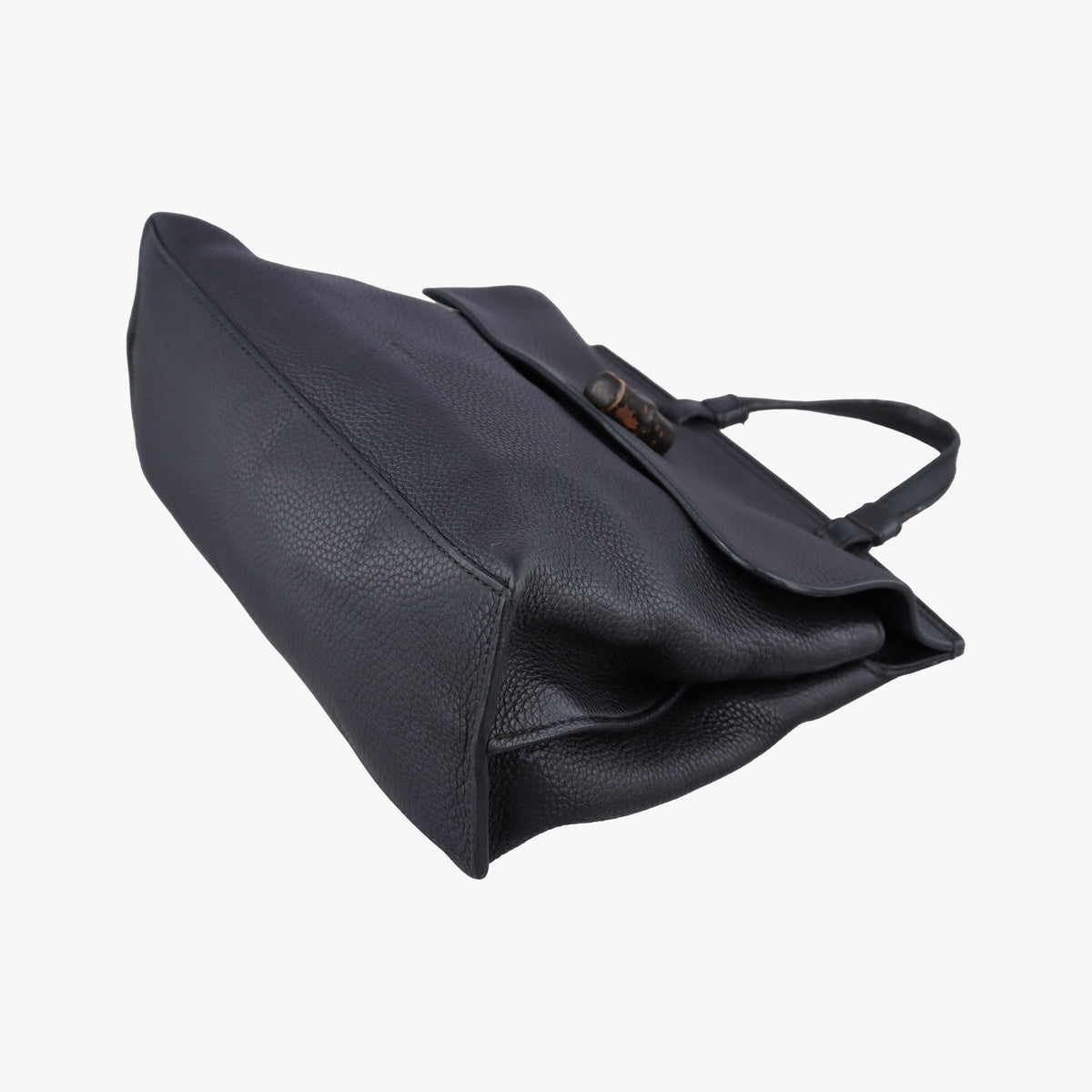 Pre-owned Gucci Bamboo Daily Black Leather 392013 shoulderbag | stylenewstar