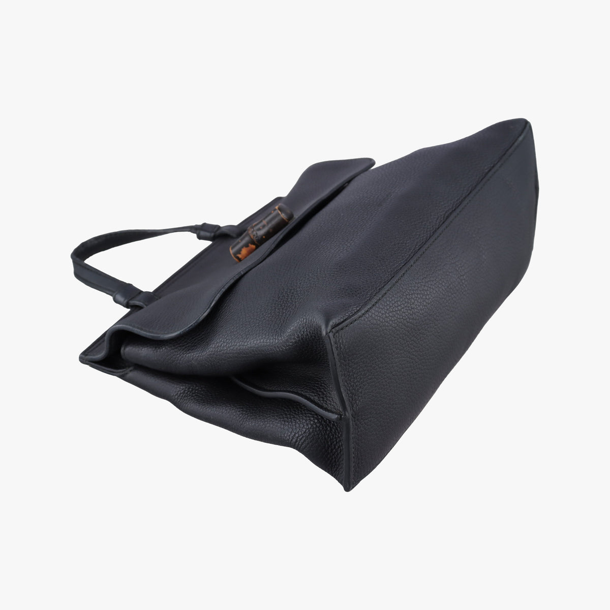 Pre-owned Gucci Bamboo Daily Black Leather 392013 shoulderbag | stylenewstar