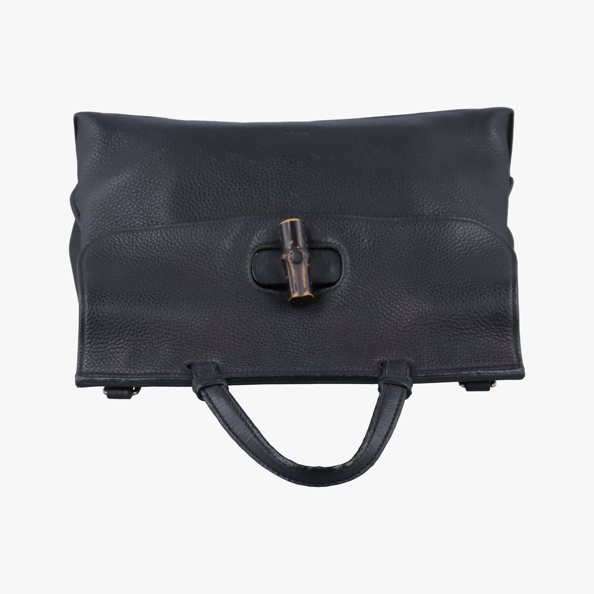 Pre-owned Gucci Bamboo Daily Black Leather 392013 shoulderbag | stylenewstar