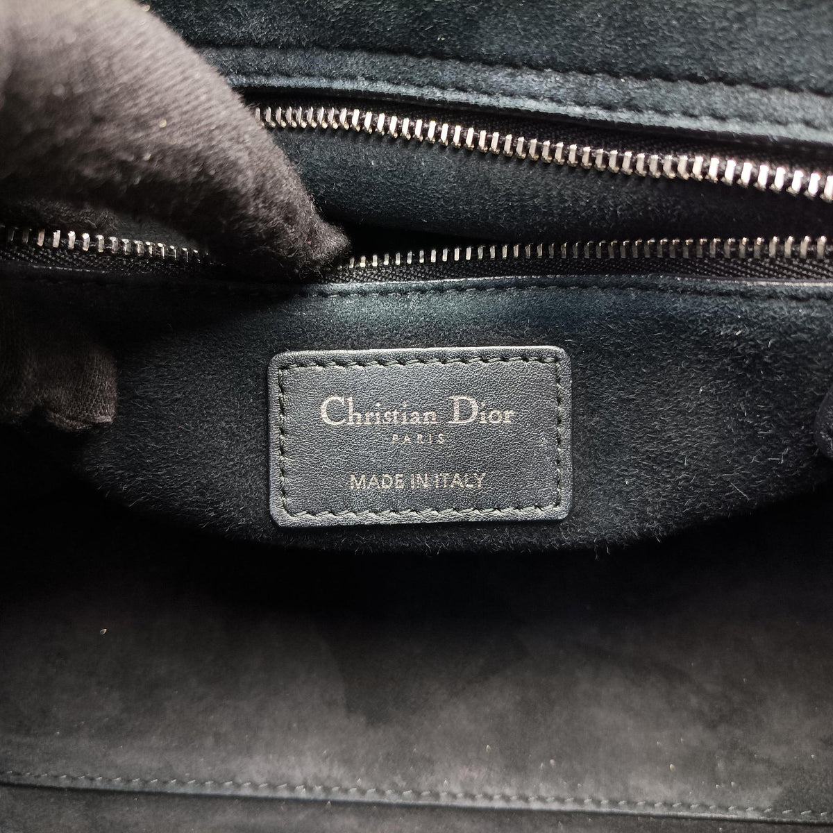 Pre-owned Christian Dior Lady Dior Black Leather  shoulderbag | stylenewstar