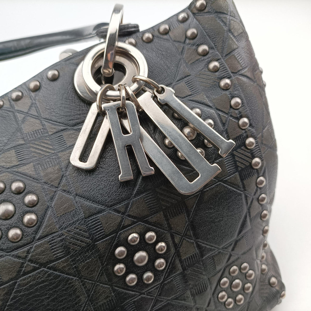 Pre-owned Christian Dior Lady Dior Black Leather  shoulderbag | stylenewstar
