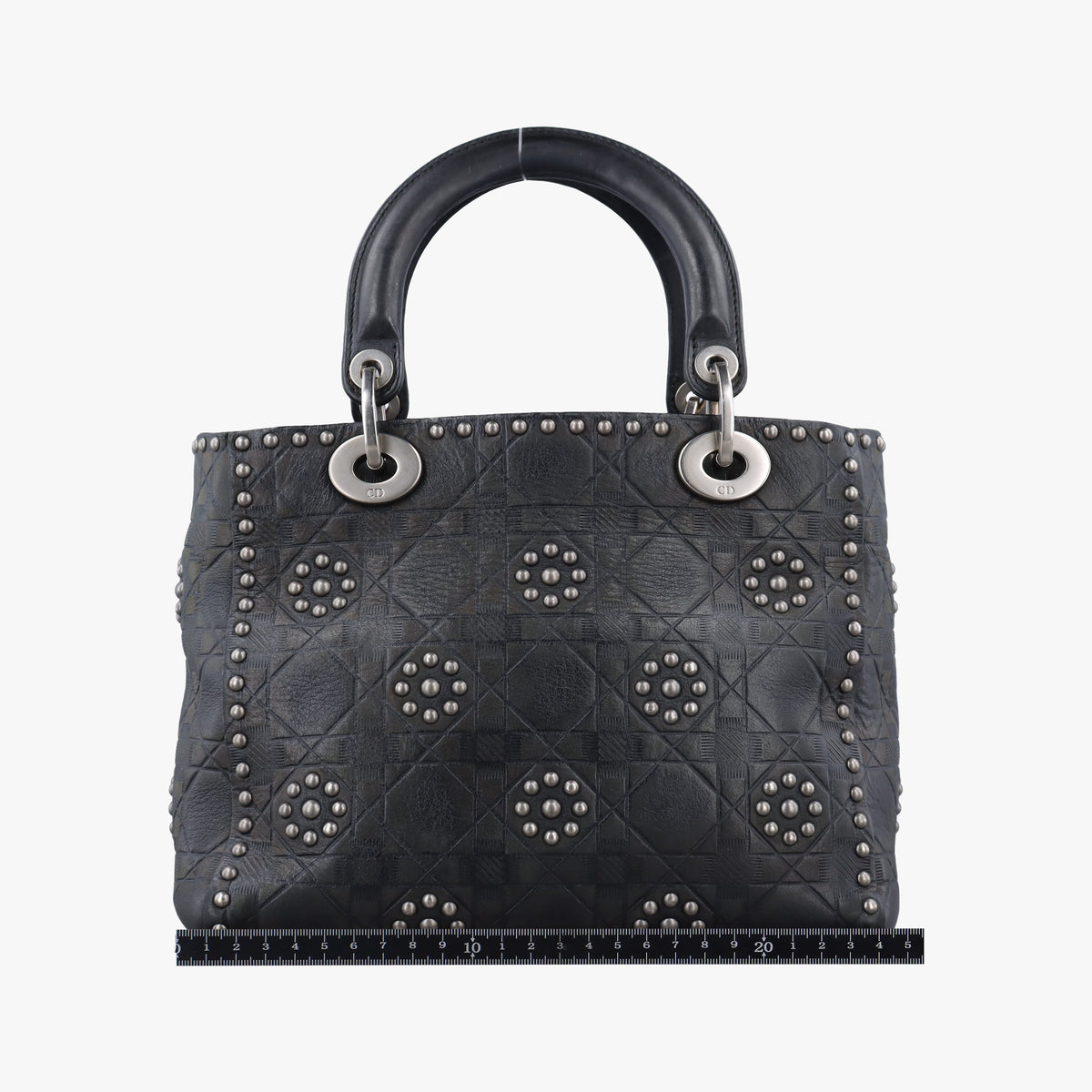 Pre-owned Christian Dior Lady Dior Black Leather  shoulderbag | stylenewstar