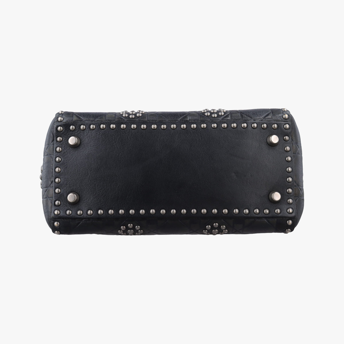 Pre-owned Christian Dior Lady Dior Black Leather  shoulderbag | stylenewstar
