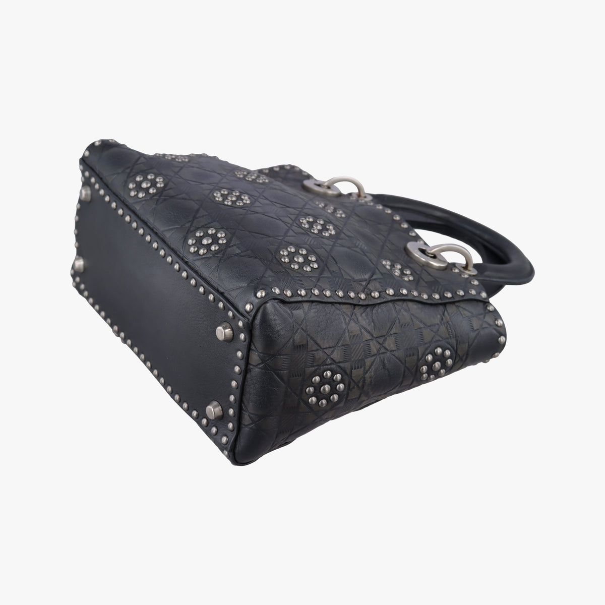 Pre-owned Christian Dior Lady Dior Black Leather  shoulderbag | stylenewstar