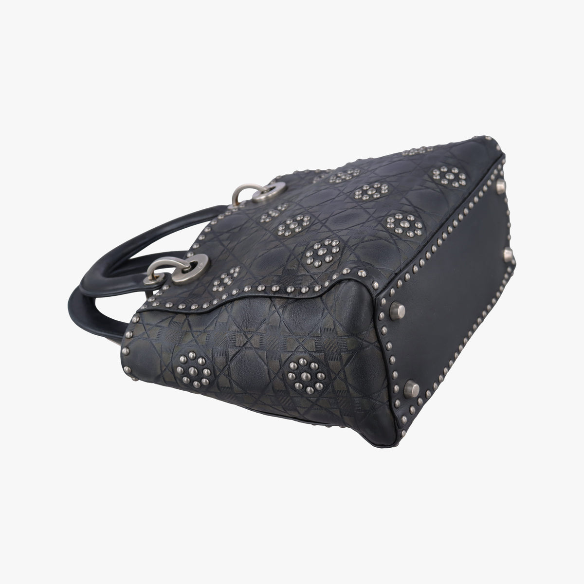 Pre-owned Christian Dior Lady Dior Black Leather  shoulderbag | stylenewstar
