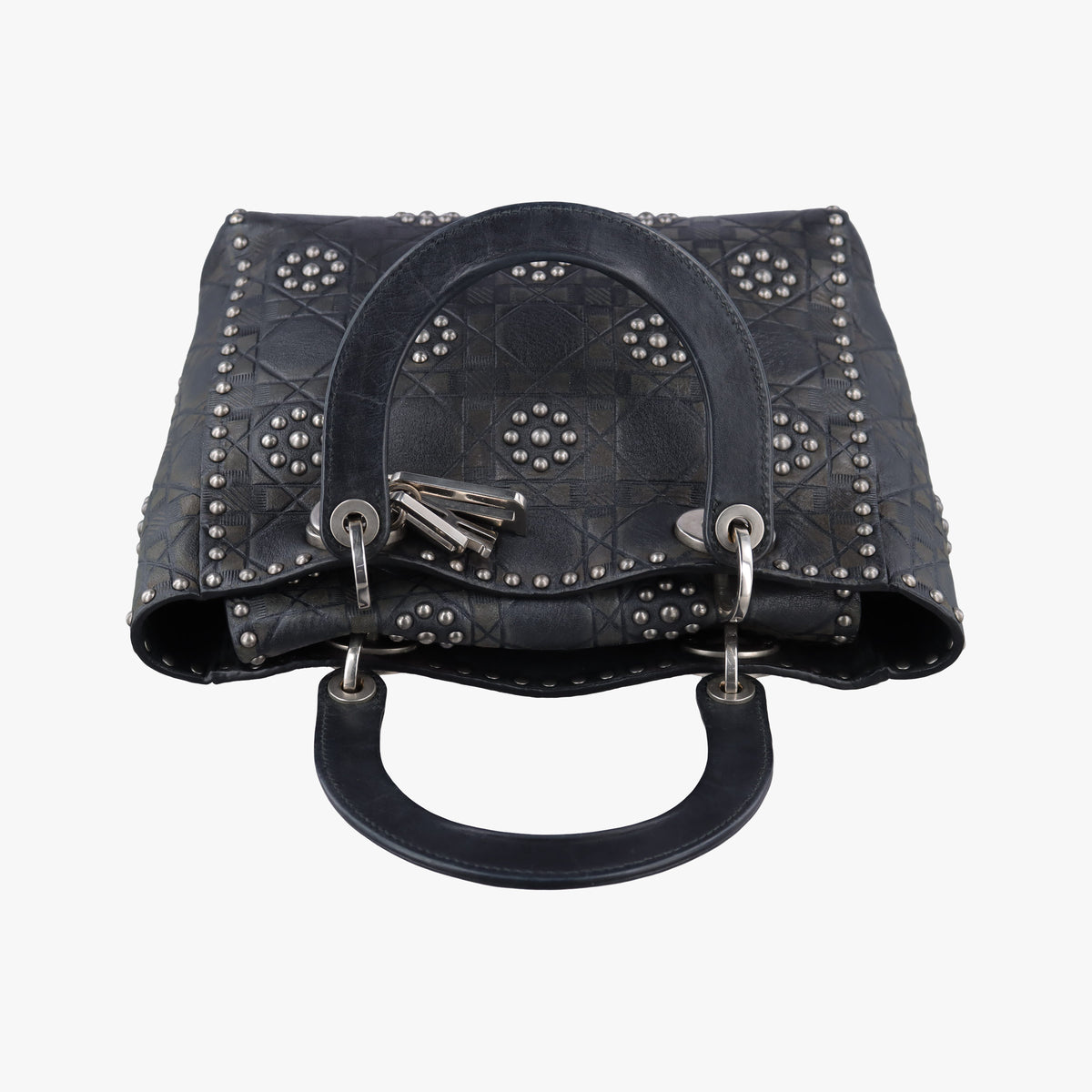 Pre-owned Christian Dior Lady Dior Black Leather  shoulderbag | stylenewstar