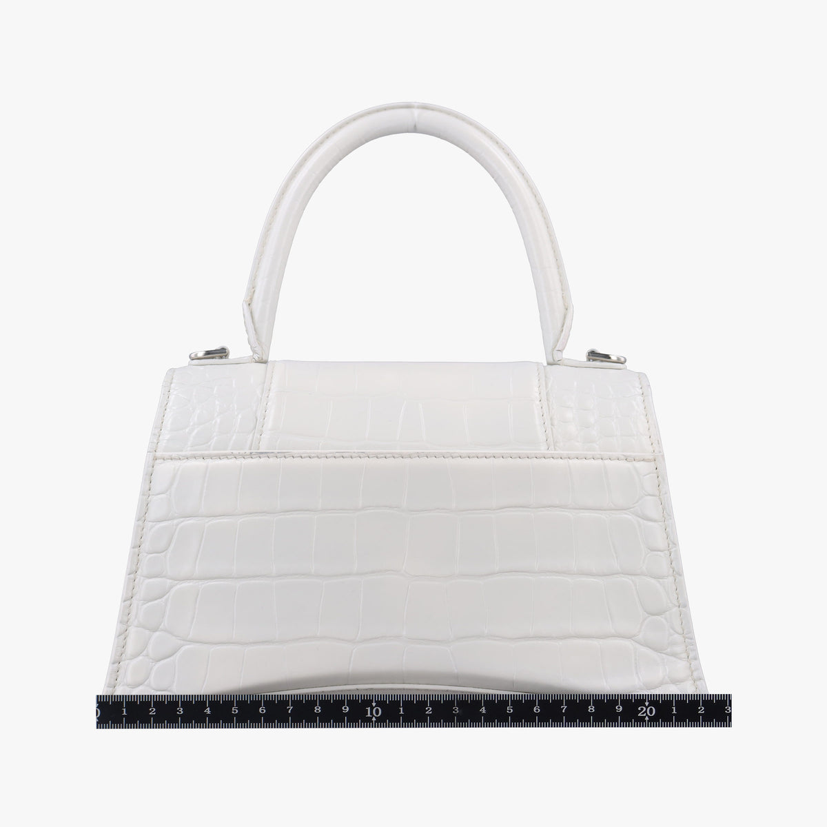 Pre-owned Balenciaga Hourglas White leather  shoulderbag | stylenewstar