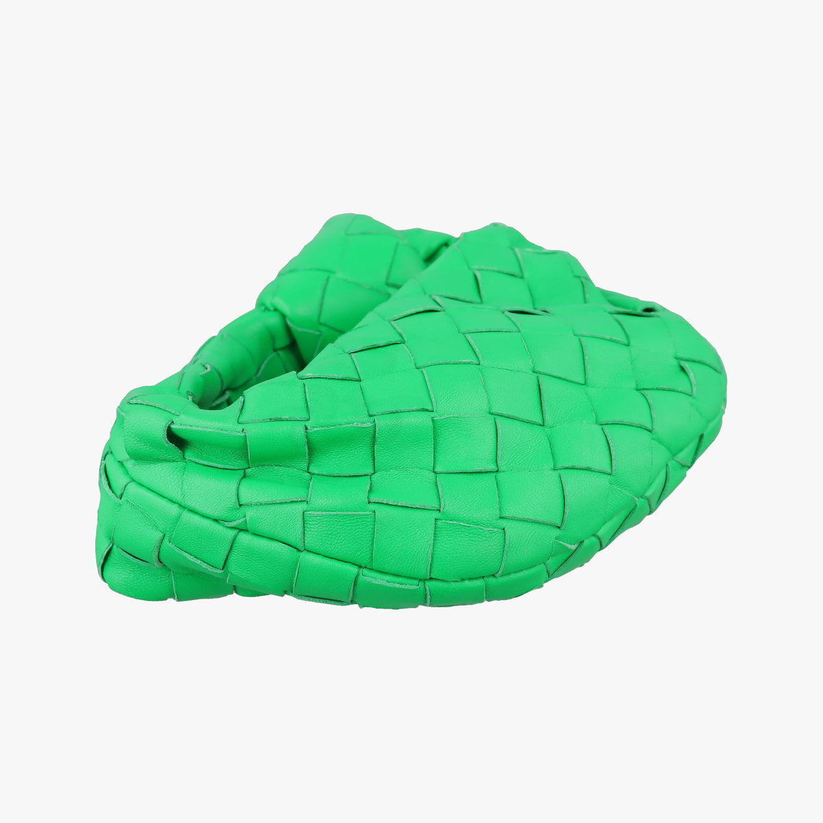 Pre-owned Bottega Veneta The Jodie Green lambskin  handbag | stylenewstar