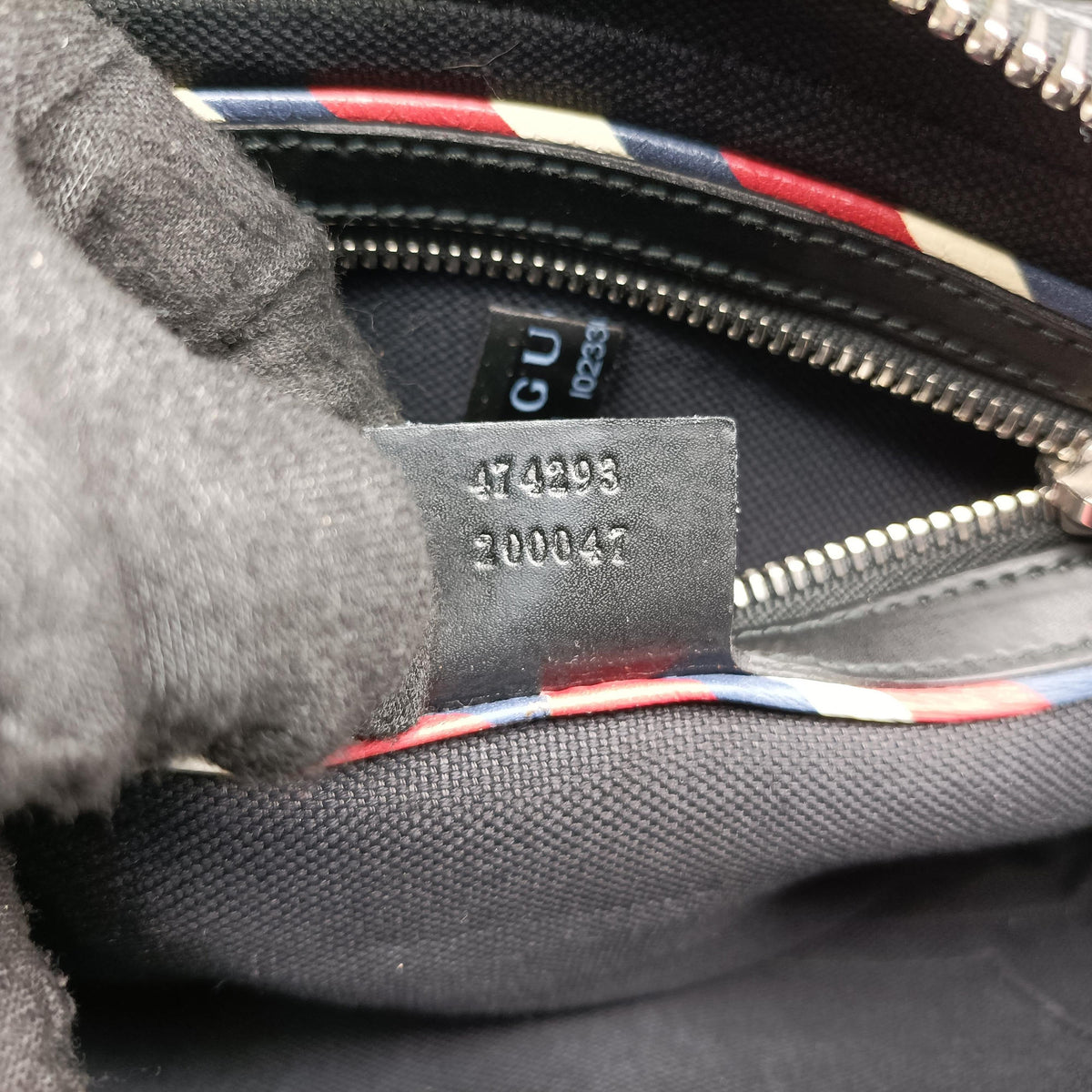Secondhand Gucci Night Courrier badge embellished Black×multi PVC coated canvas 474293 bum bag/waist bag | stylenewstar