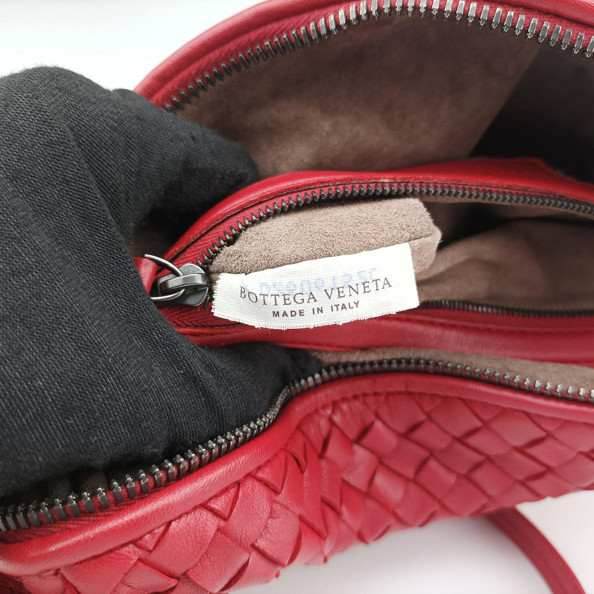 Pre-owned Bottega Veneta NODINI Intrecciato Red lambskin  shoulderbag | stylenewstar