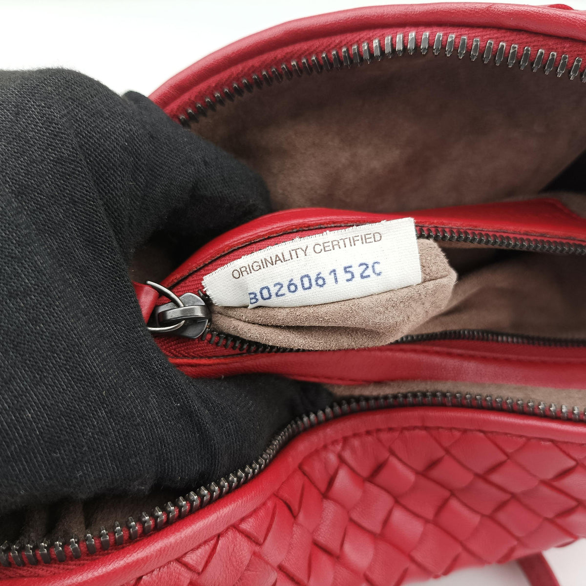 Pre-owned Bottega Veneta NODINI Intrecciato Red lambskin  shoulderbag | stylenewstar