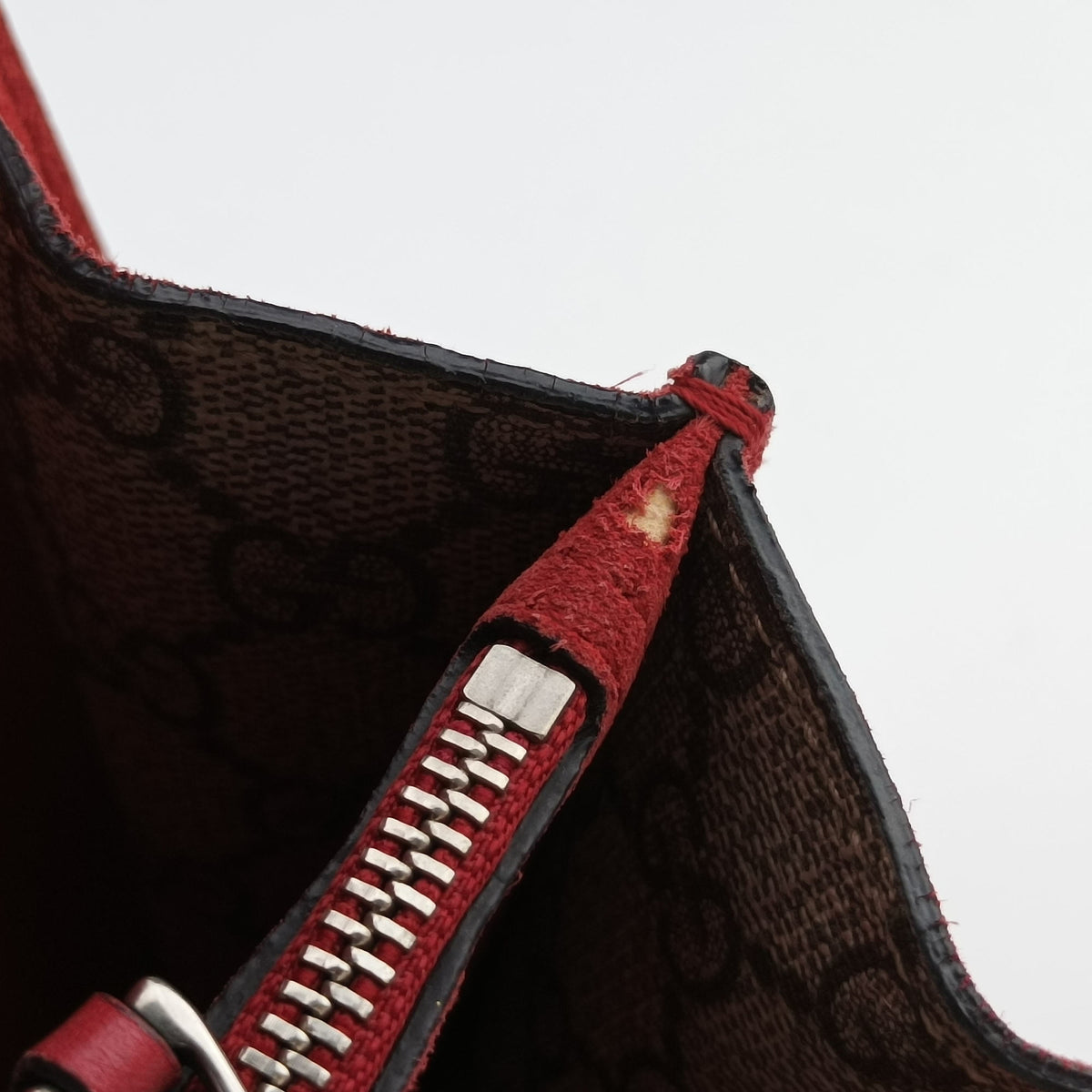 Pre-owned Gucci Dionysus beige×red PVC coated canvas×suede 400249 shoulderbag | stylenewstar