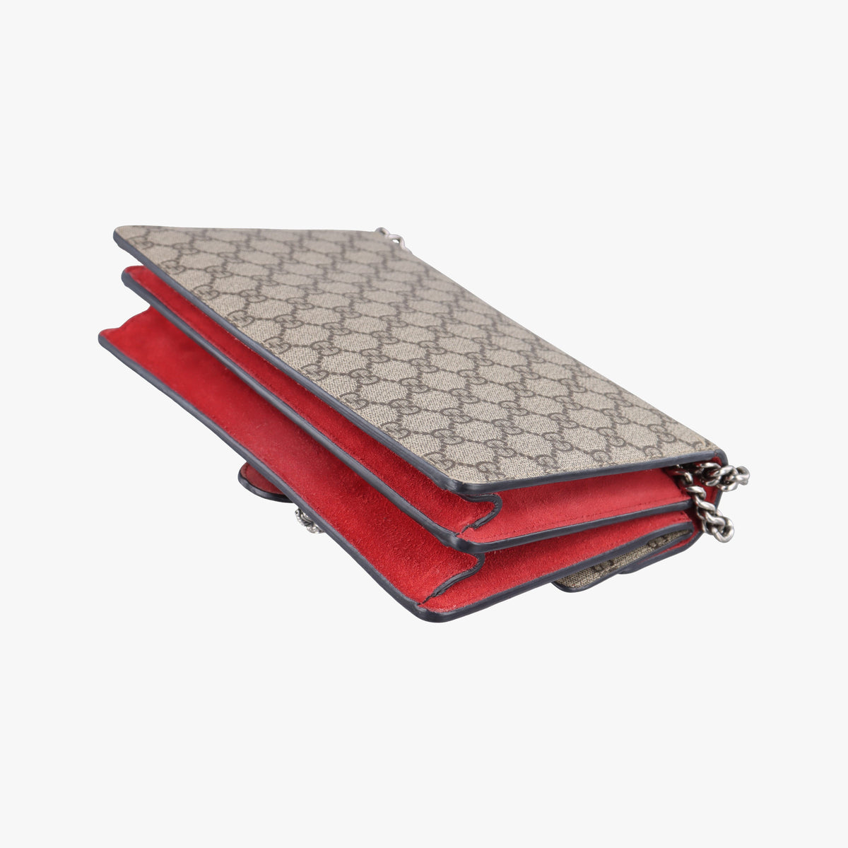 Pre-owned Gucci Dionysus beige×red PVC coated canvas×suede 400249 shoulderbag | stylenewstar