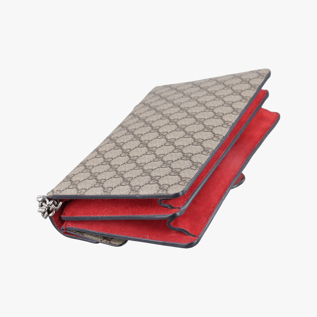 Pre-owned Gucci Dionysus beige×red PVC coated canvas×suede 400249 shoulderbag | stylenewstar