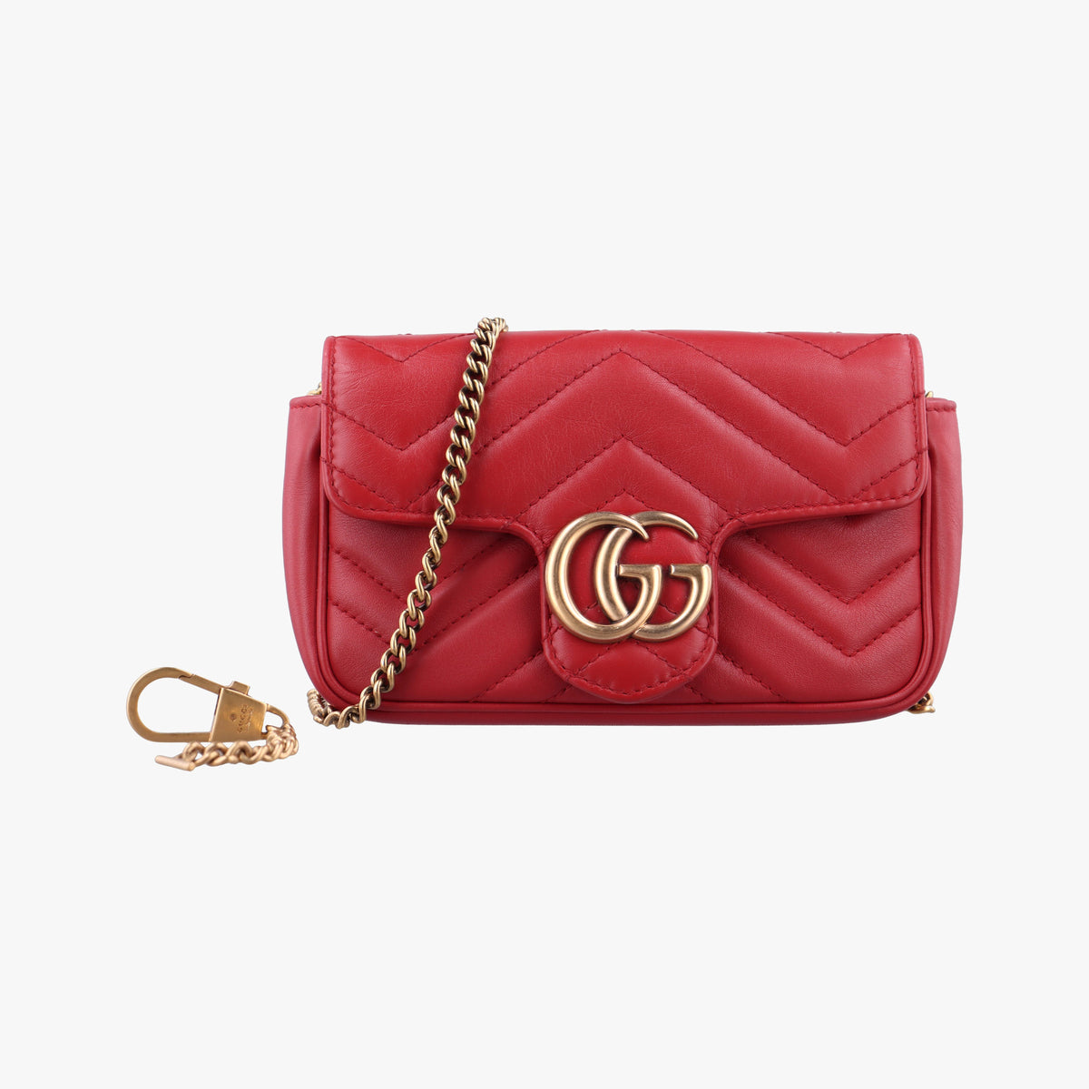 Vintage Gucci GG Marmont Red Leather 476433 shoulderbag | stylenewstar