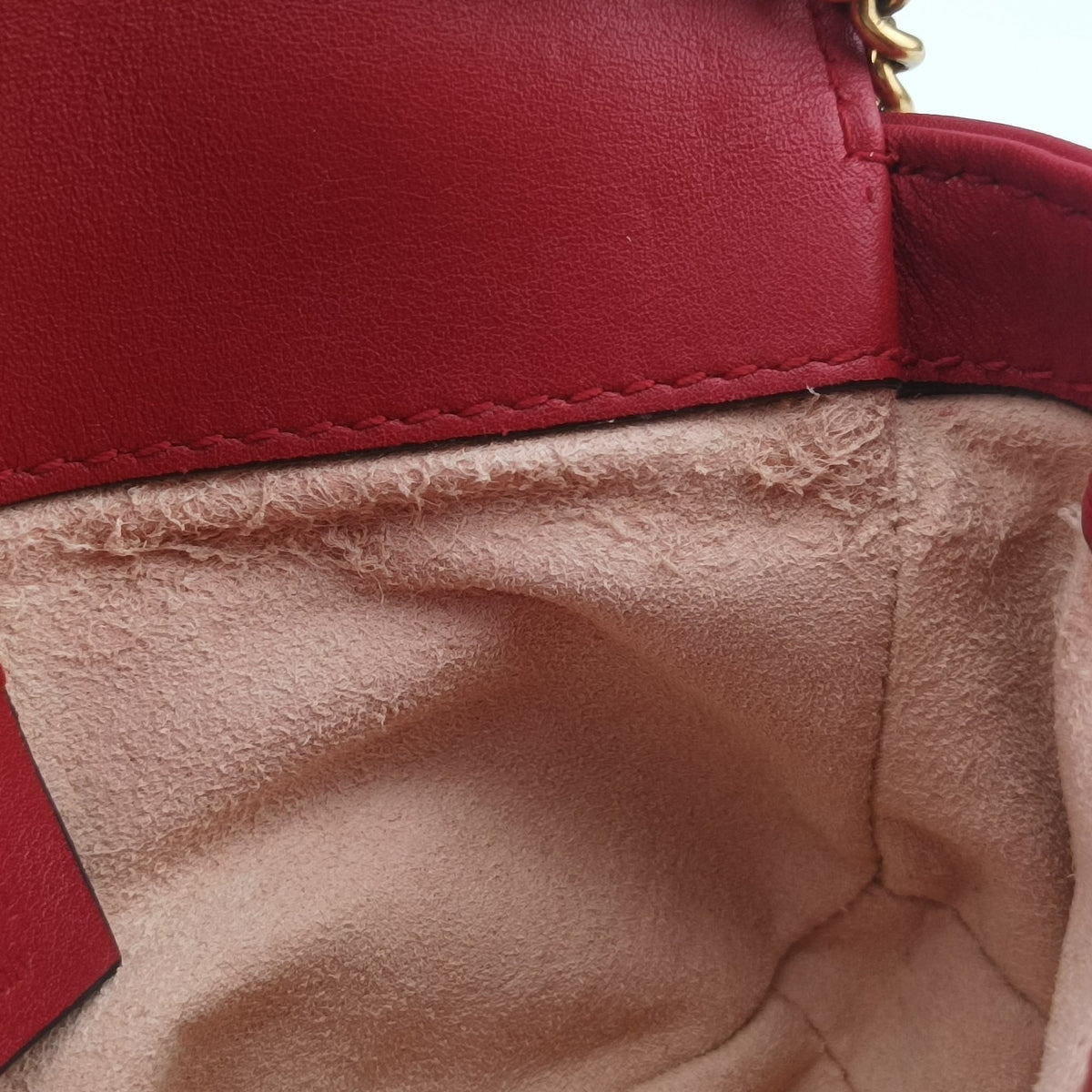 Pre-owned Gucci GG Marmont Red Leather 476433 shoulderbag | stylenewstar