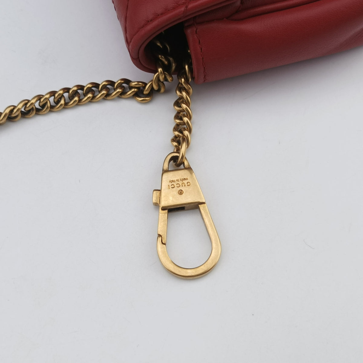 Vintage Gucci GG Marmont Red Leather 476433 shoulderbag | stylenewstar