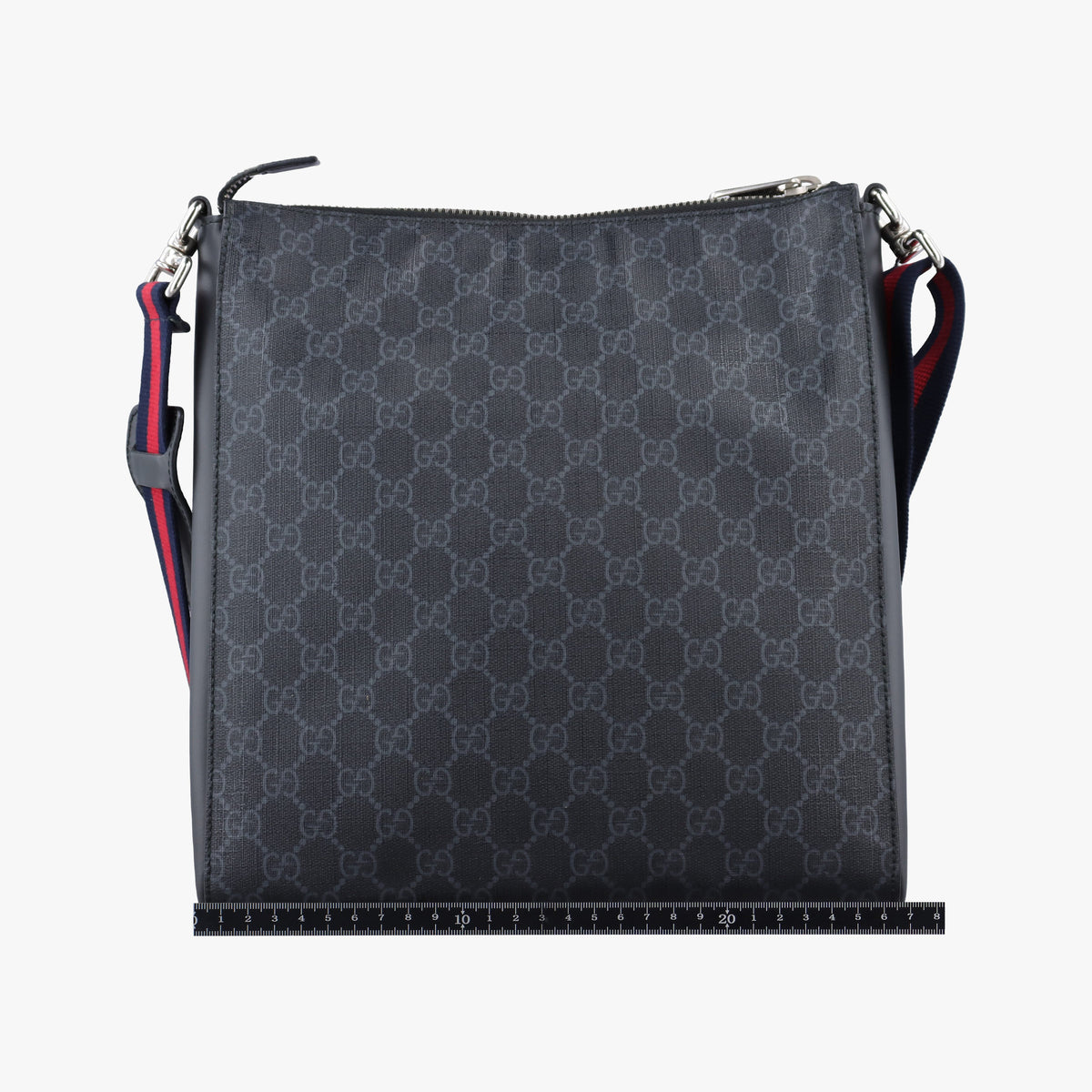 Vintage Gucci GG Supreme Courrier Messenger Black×Multicolour PVC coated canvas×Leather 474137 shoulderbag | stylenewstar