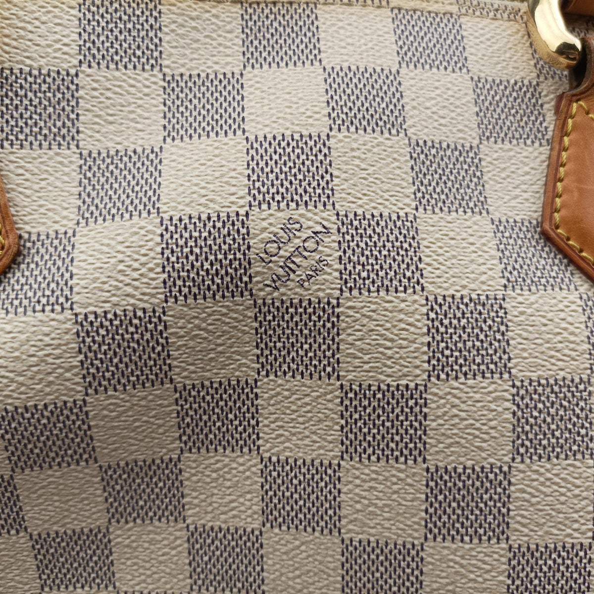 Pre-owned Louis Vuitton SALEYA MM AZUR Damier Canvas N51185 handbag | stylenewstar