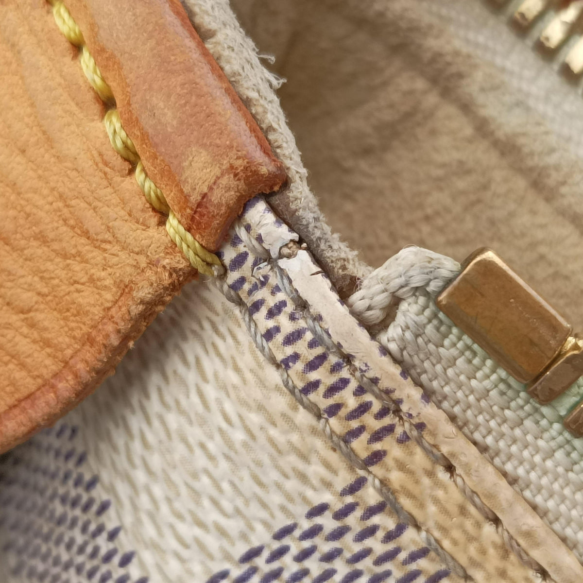 Pre-owned Louis Vuitton SALEYA MM AZUR Damier Canvas N51185 handbag | stylenewstar