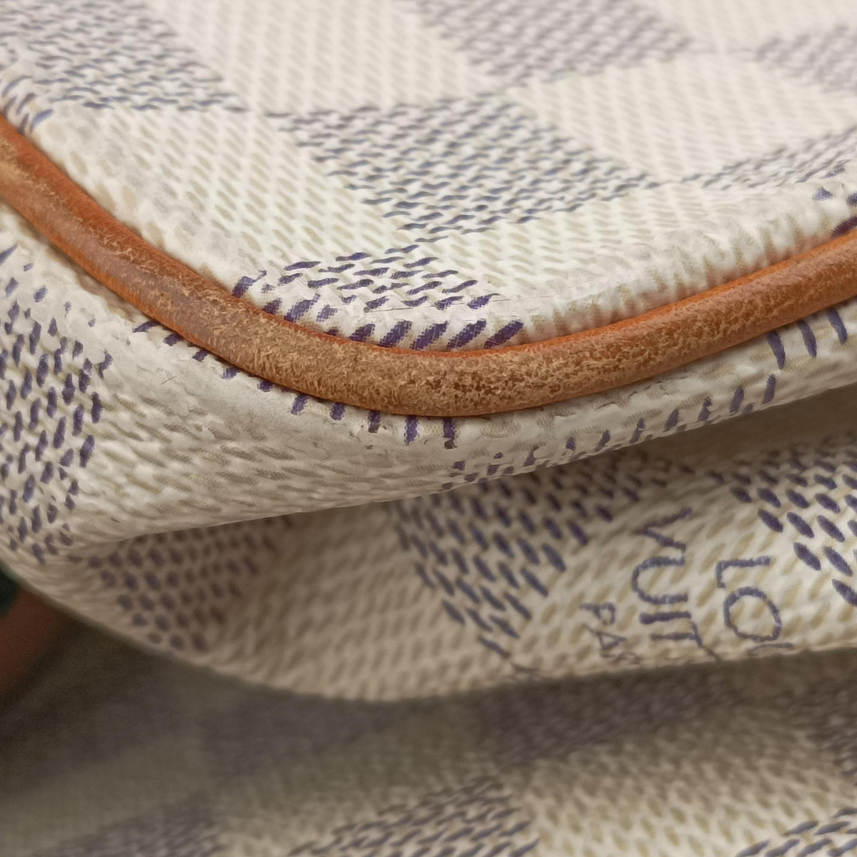 Pre-owned Louis Vuitton SALEYA MM AZUR Damier Canvas N51185 handbag | stylenewstar
