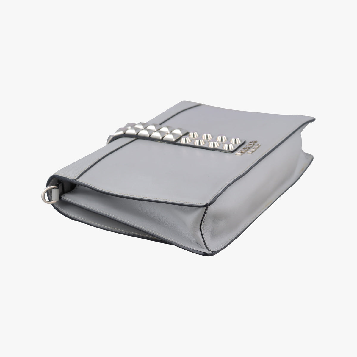 Vintage Prada Electra Studded Grey leather 1BD120 shoulderbag | stylenewstar
