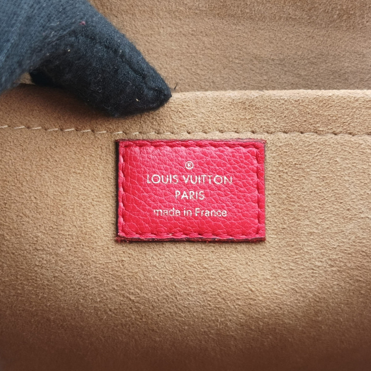 Pre-owned Louis Vuitton MARIGNAN Brown × Coquelicot Monogram Canvas×calf leather M44286 shoulderbag | stylenewstar