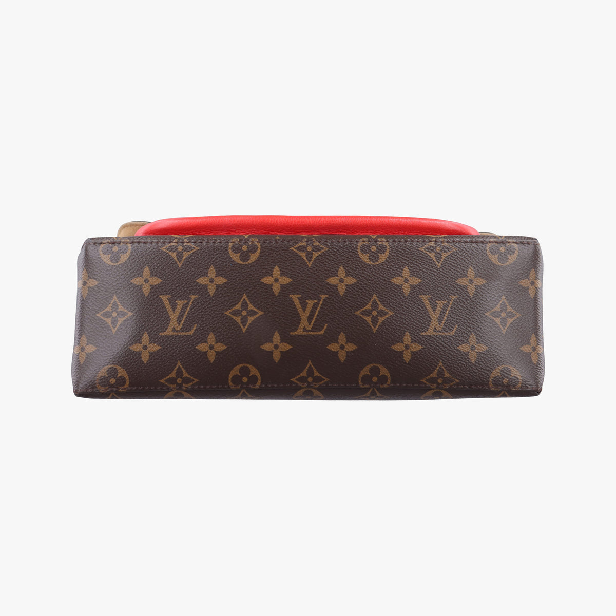 Pre-owned Louis Vuitton MARIGNAN Brown × Coquelicot Monogram Canvas×calf leather M44286 shoulderbag | stylenewstar
