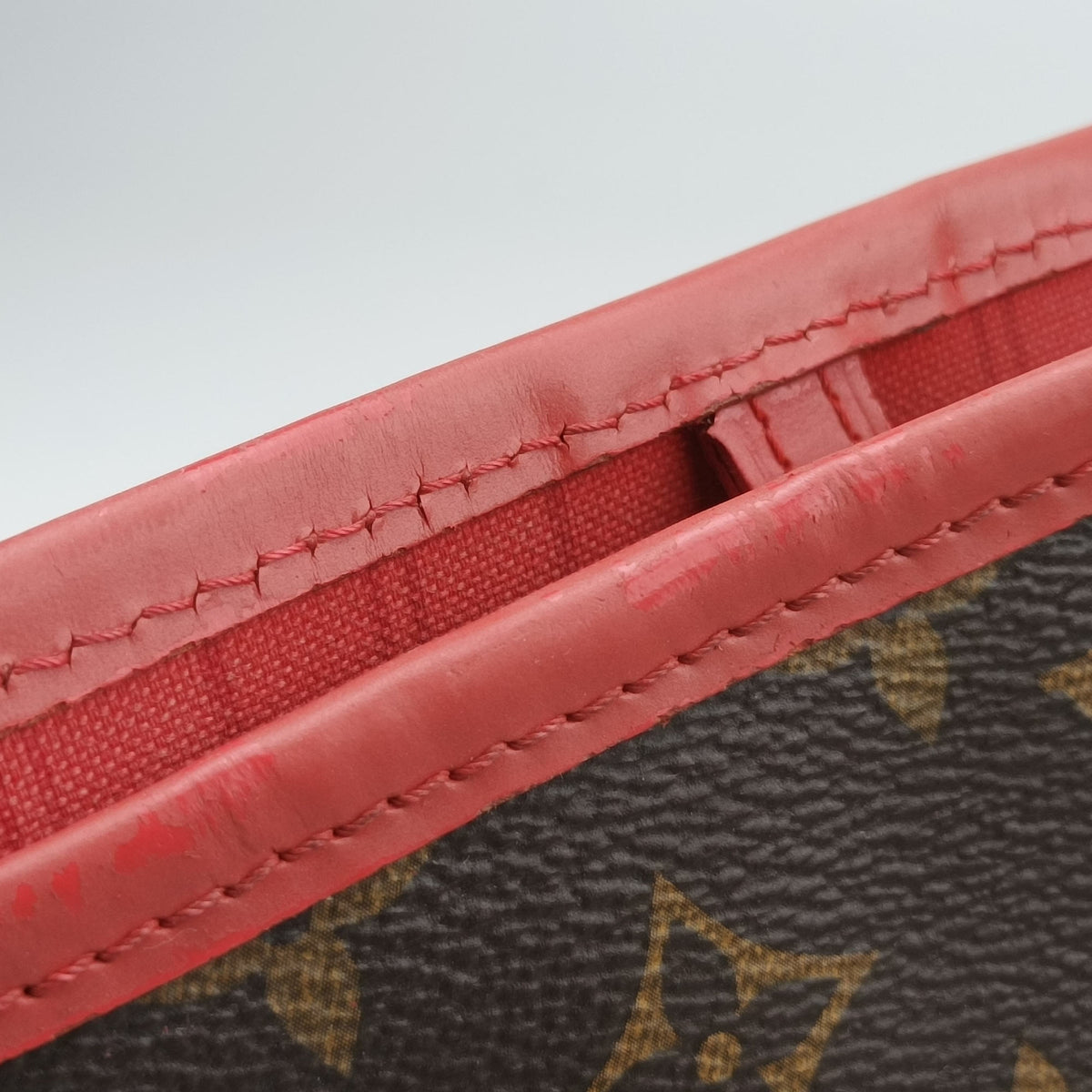 Pre-owned Louis Vuitton NEVERFULL MM Totem brown×Flamingo Monogram Canvas M41663 handbag | stylenewstar