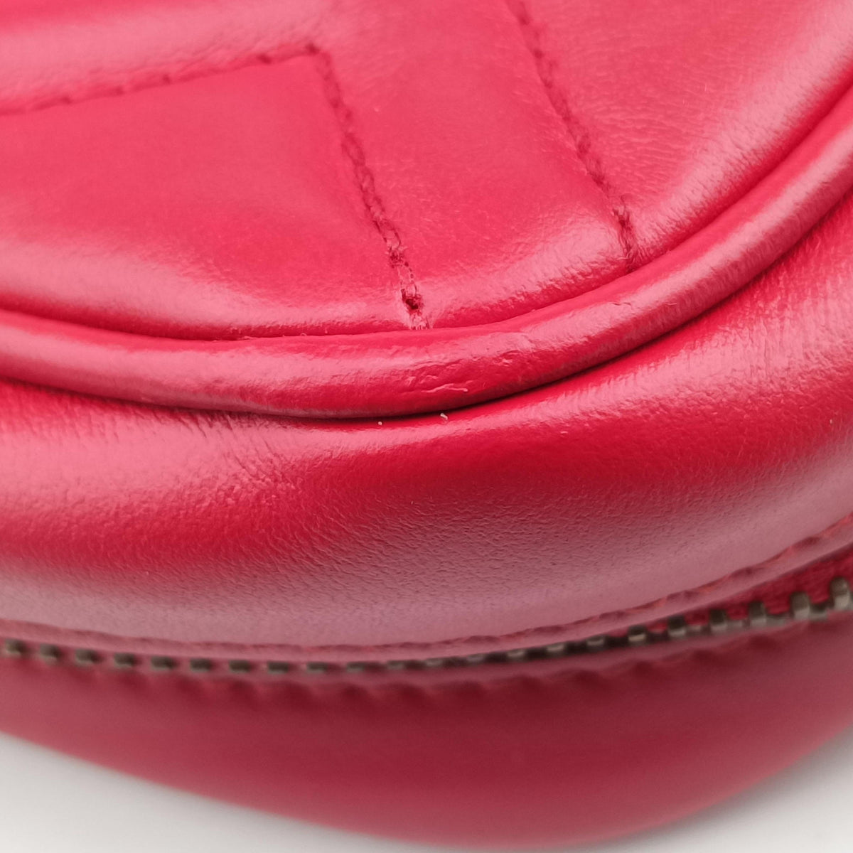 Pre-owned Gucci GG Marmont Red Leather 448065 shoulderbag | stylenewstar
