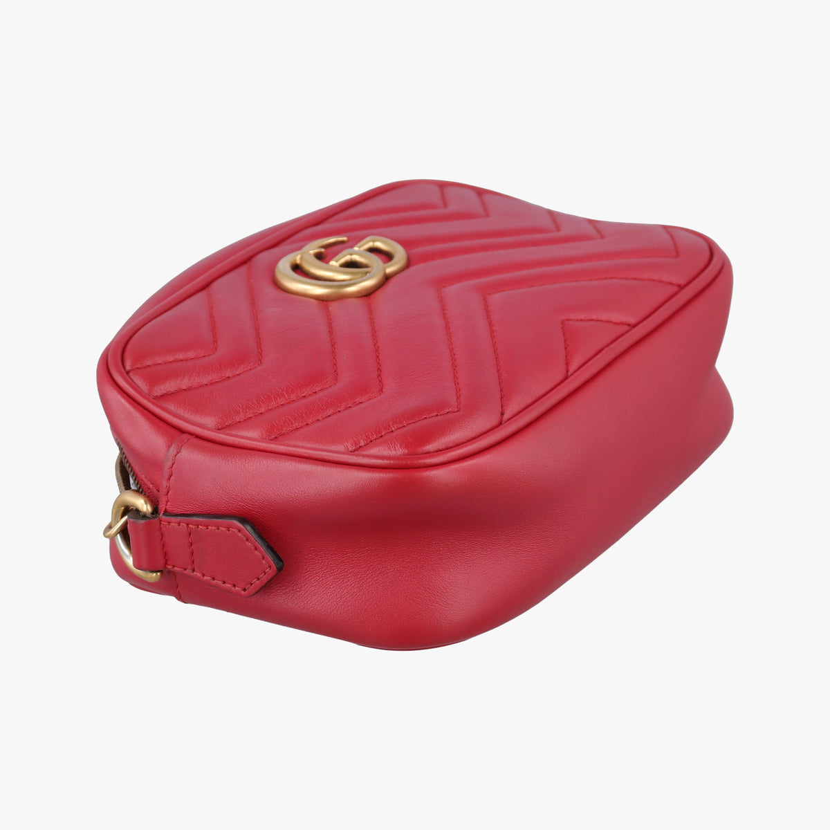 Pre-owned Gucci GG Marmont Red Leather 448065 shoulderbag | stylenewstar