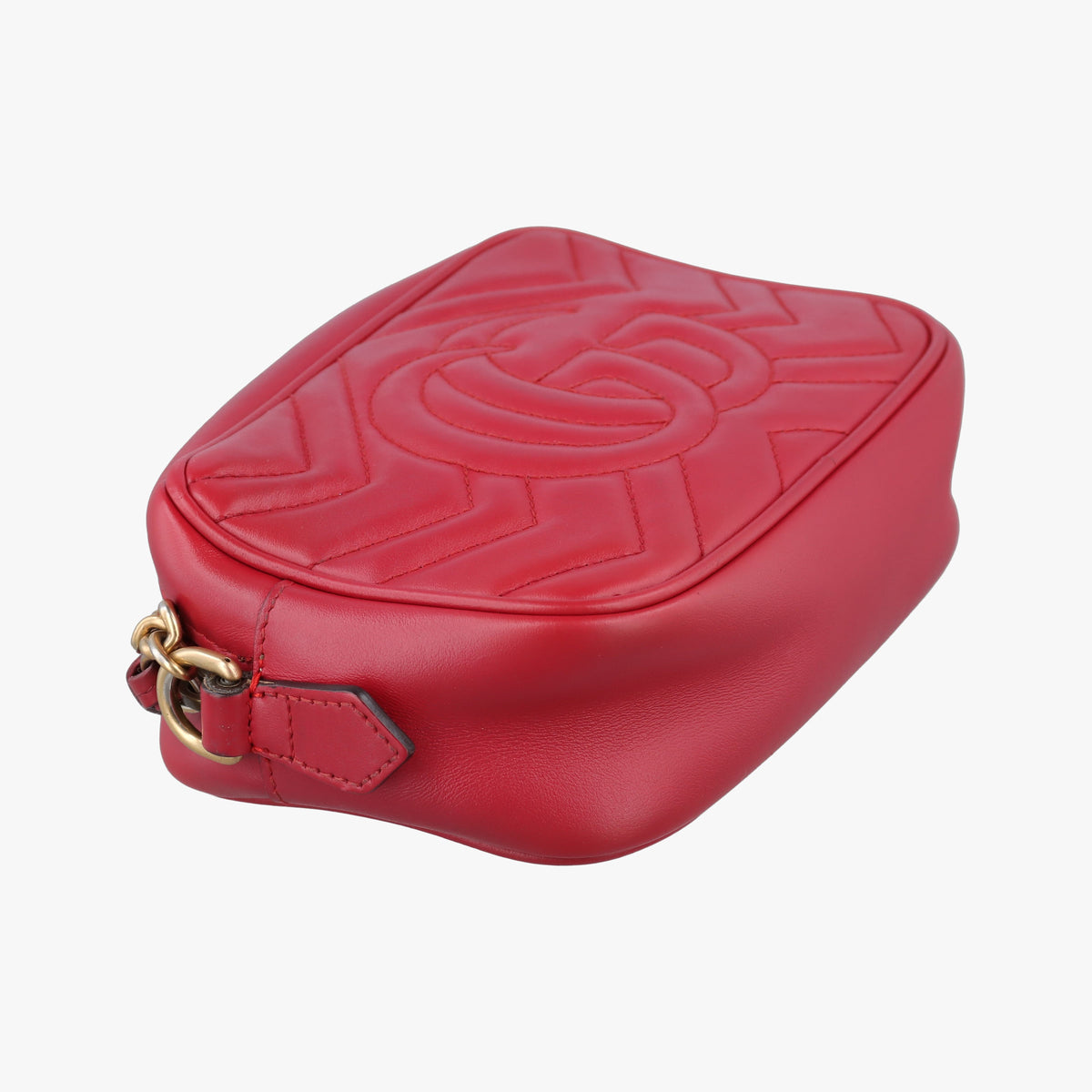 Pre-owned Gucci GG Marmont Red Leather 448065 shoulderbag | stylenewstar