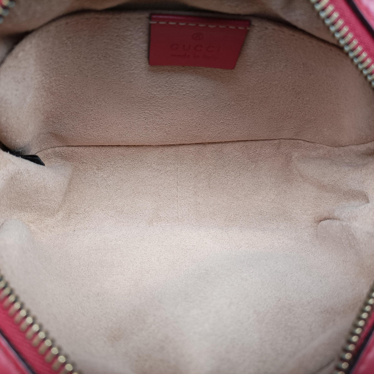 Pre-owned Gucci GG Marmont Red Leather 448065 shoulderbag | stylenewstar