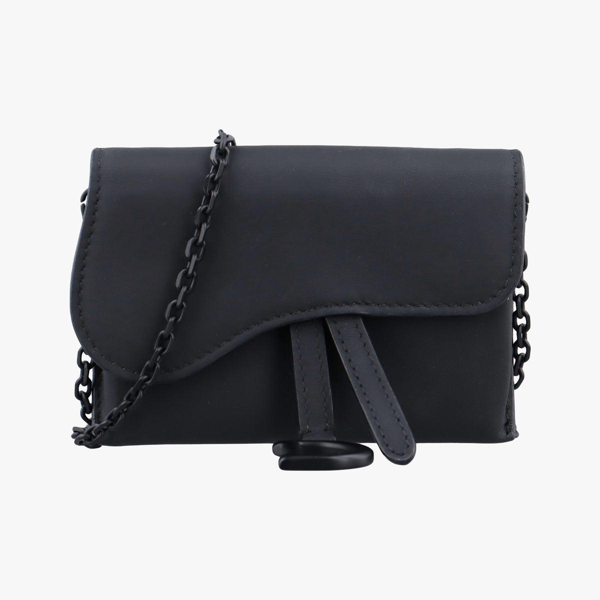 Secondhand Christian Dior Saddle Black Leather  shoulderbag | stylenewstar