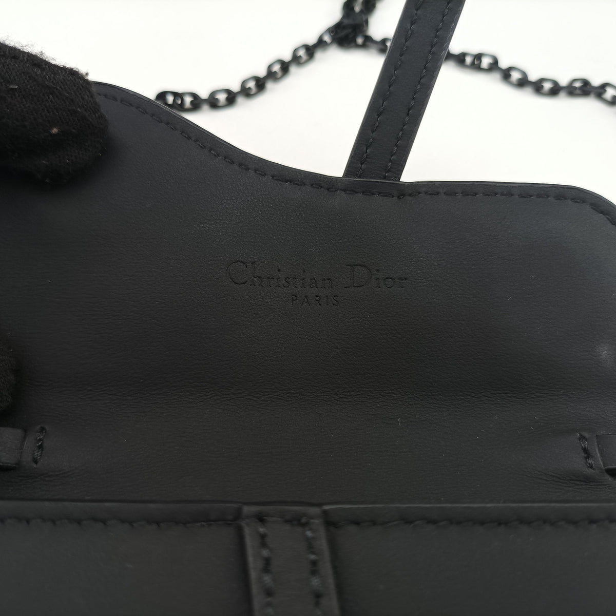 Secondhand Christian Dior Saddle Black Leather  shoulderbag | stylenewstar