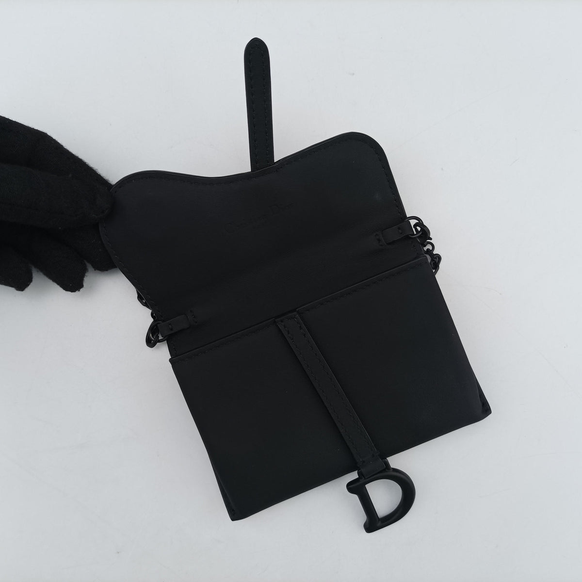 Secondhand Christian Dior Saddle Black Leather  shoulderbag | stylenewstar