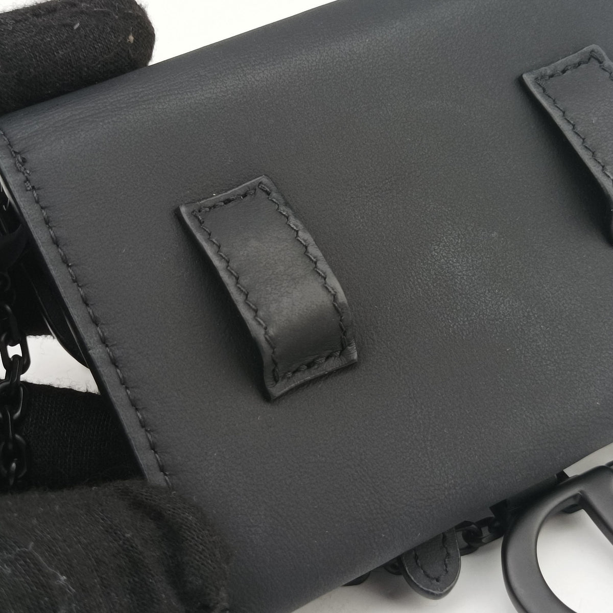 Secondhand Christian Dior Saddle Black Leather  shoulderbag | stylenewstar